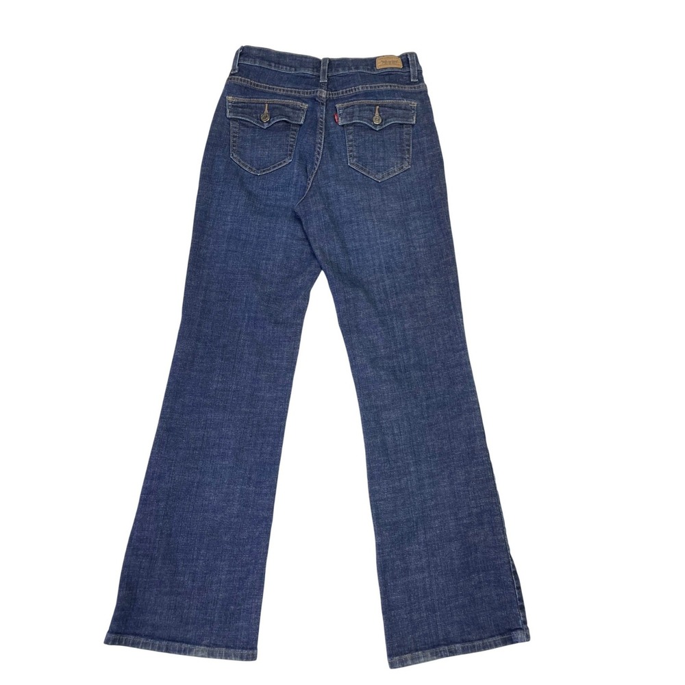 LEVIS 512 Perfectly Slimming Bootcut Womens Sz 8 Jeans Flap Pockets Indigo 8M